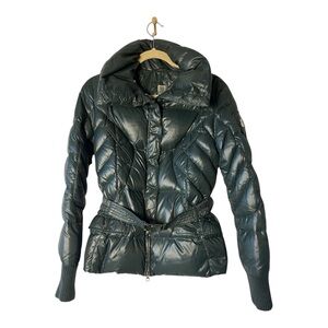 ADD Shiny Green Goose Down Belted Puffer Jacket Coat 4